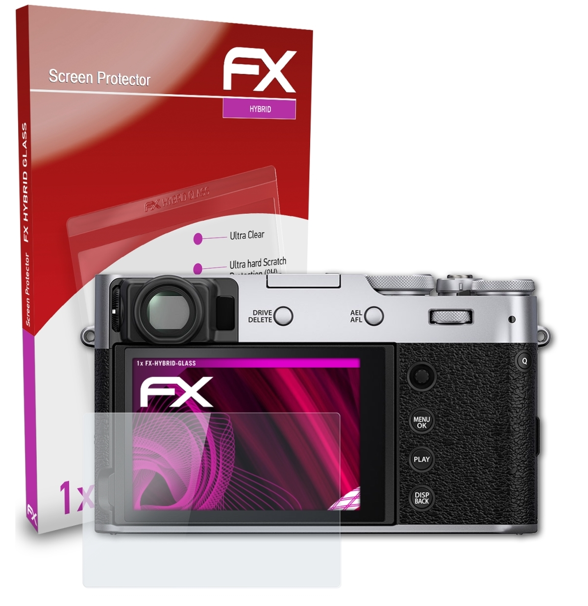 X100V) Schutzglas(für ATFOLIX FX-Hybrid-Glass Fujifilm