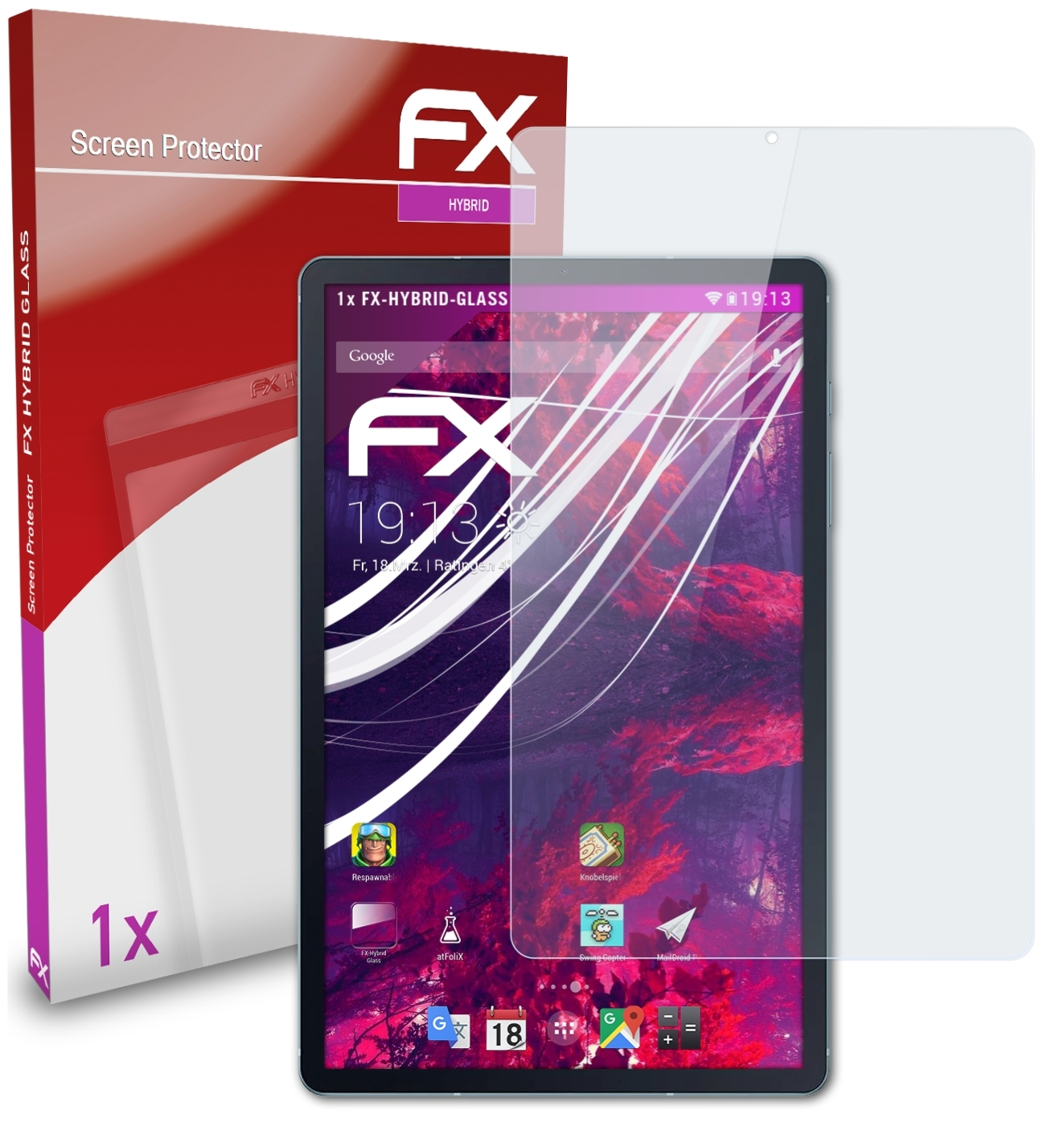 ATFOLIX FX-Hybrid-Glass Schutzglas(für Lite (2020)) S6 Samsung Galaxy Tab