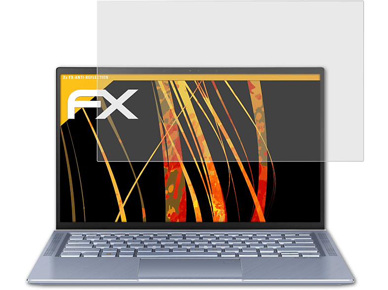 ATFOLIX 2x FX-Antireflex Displayschutz(für Asus ZenBook 14)
