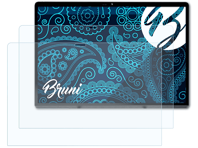 BRUNI 2x Basics-Clear Schutzfolie(für Lenovo Yoga Pad Pro 13)
