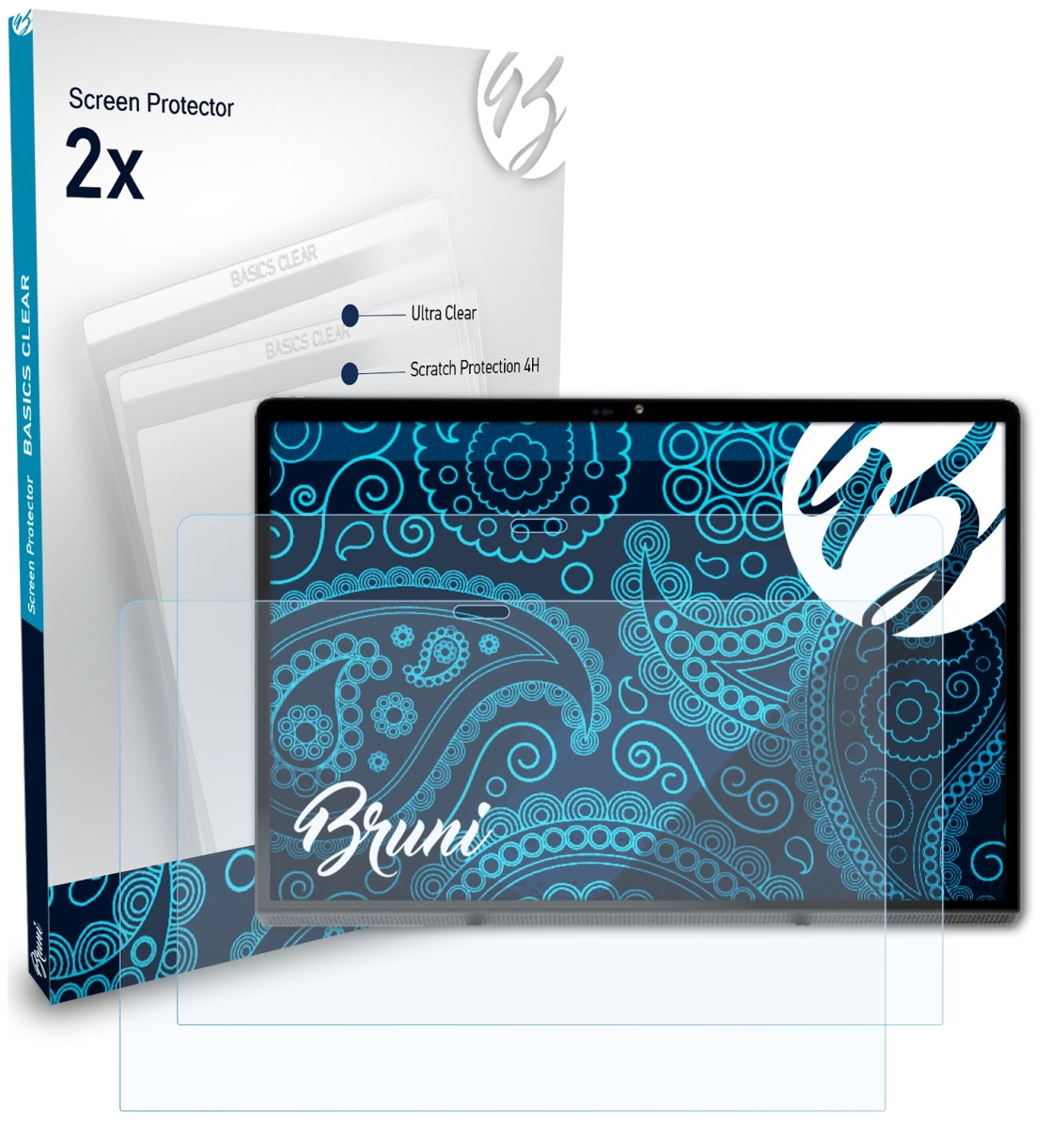 Pad 2x 13) BRUNI Pro Yoga Schutzfolie(für Lenovo Basics-Clear