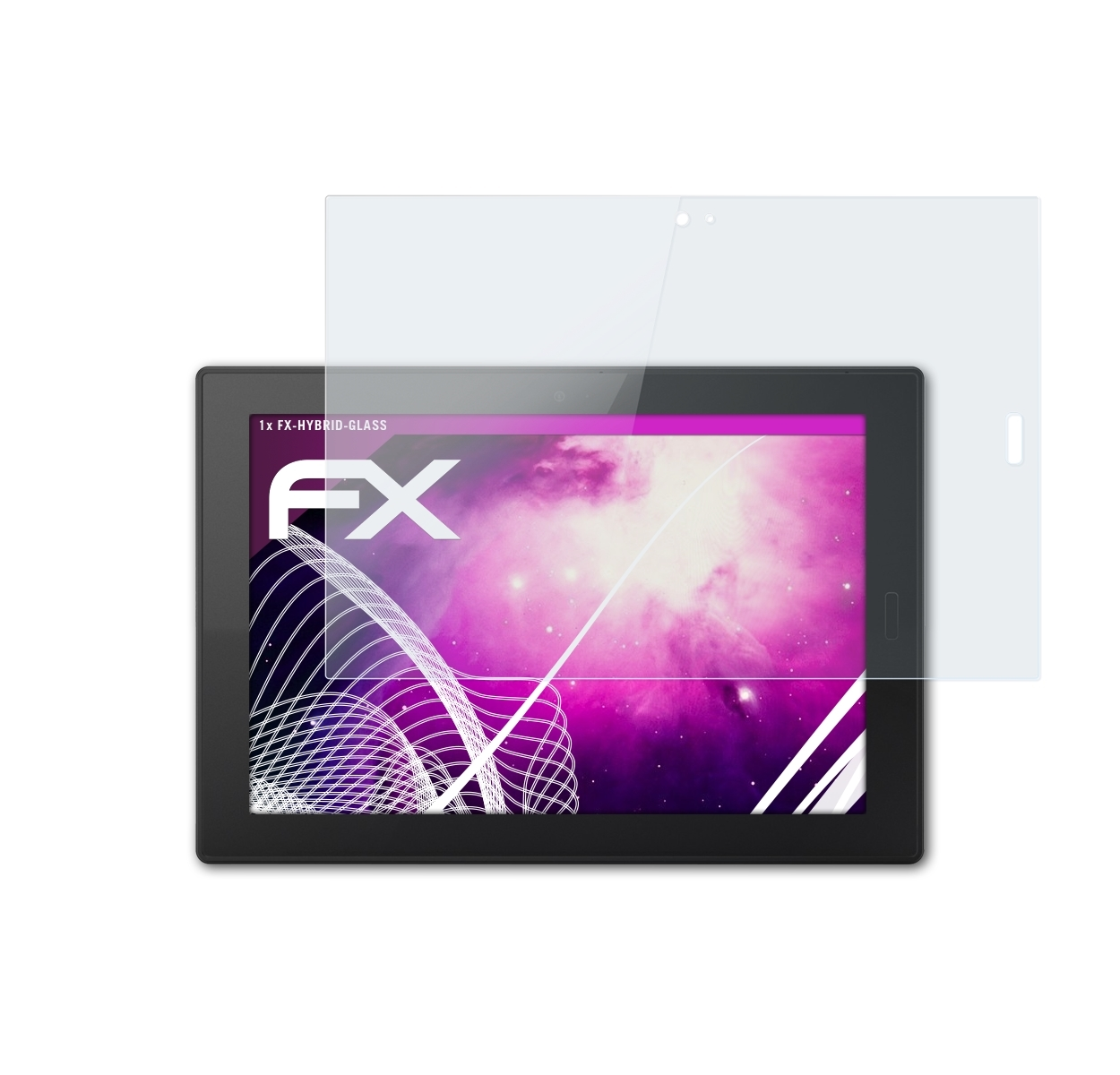 ATFOLIX FX-Hybrid-Glass 10) Lenovo Tablet Schutzglas(für
