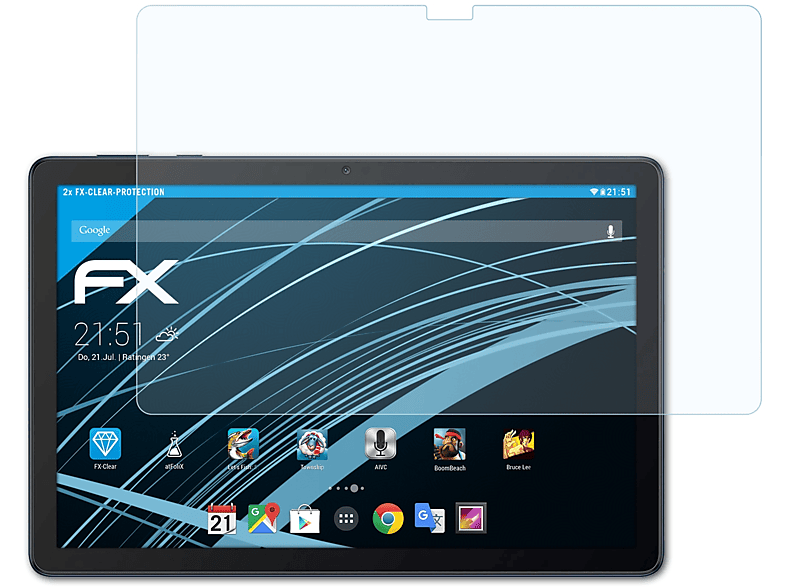ATFOLIX 2x FX-Clear Displayschutz(für Huawei MatePad T10s)
