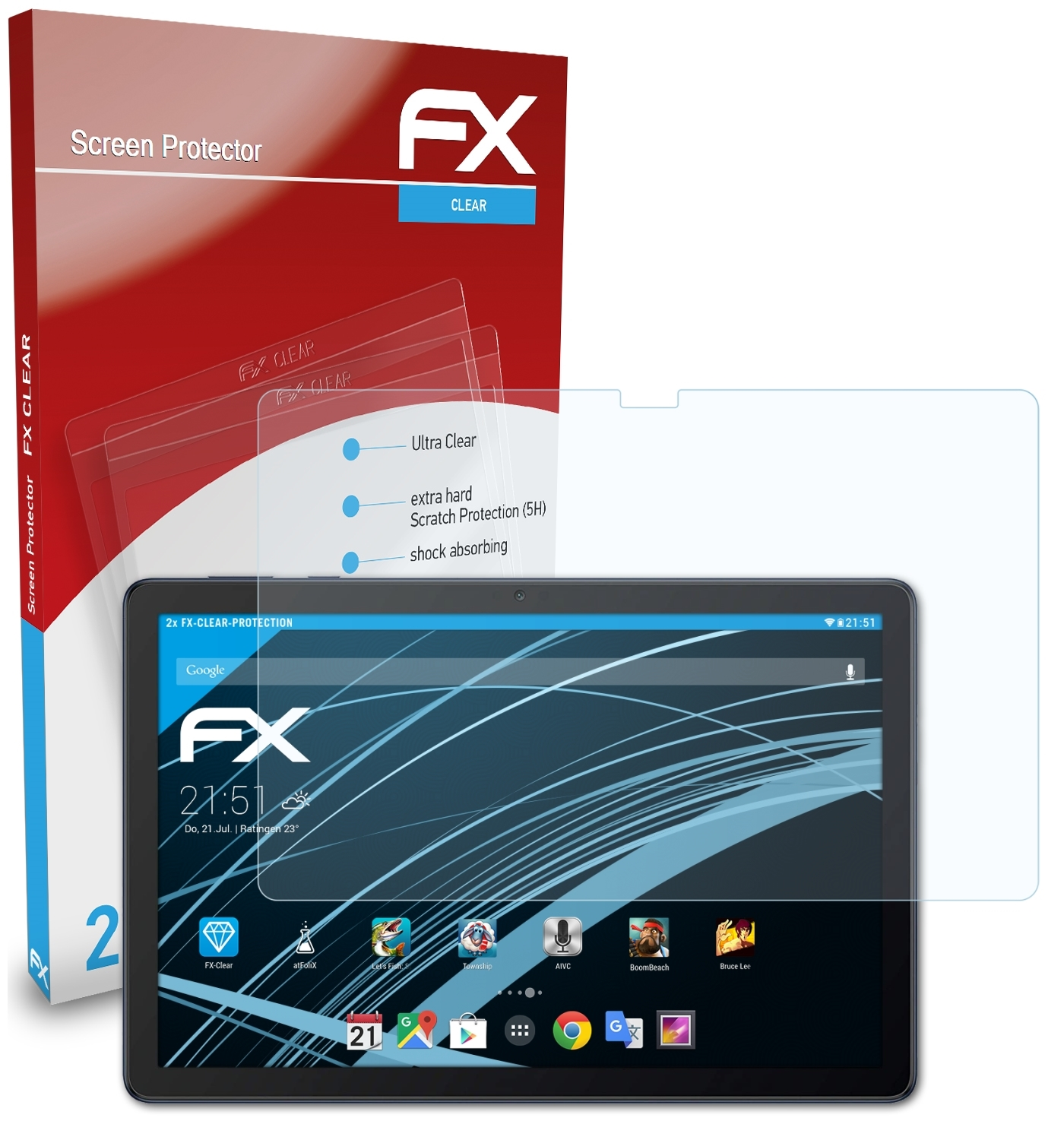 Huawei Displayschutz(für FX-Clear ATFOLIX MatePad 2x T10s)