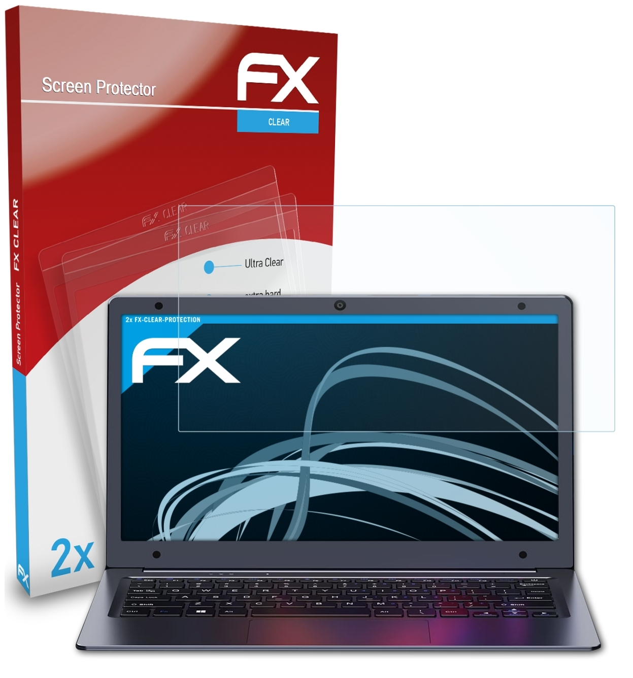 ATFOLIX 2x Chuwi FX-Clear Displayschutz(für Air) HeroBook