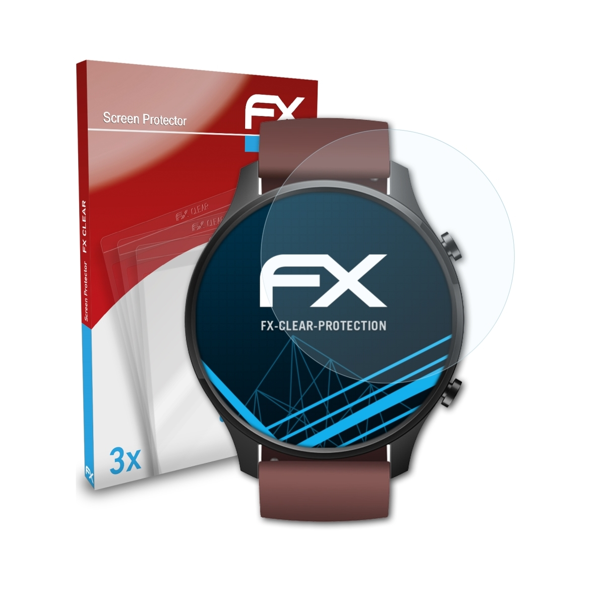 ATFOLIX 3x FX-Clear Color) Mi Xiaomi Watch Displayschutz(für