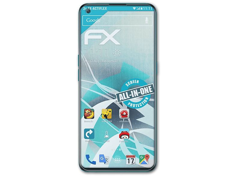 ATFOLIX 3x FX-ActiFleX Displayschutz(für OnePlus Nord CE)