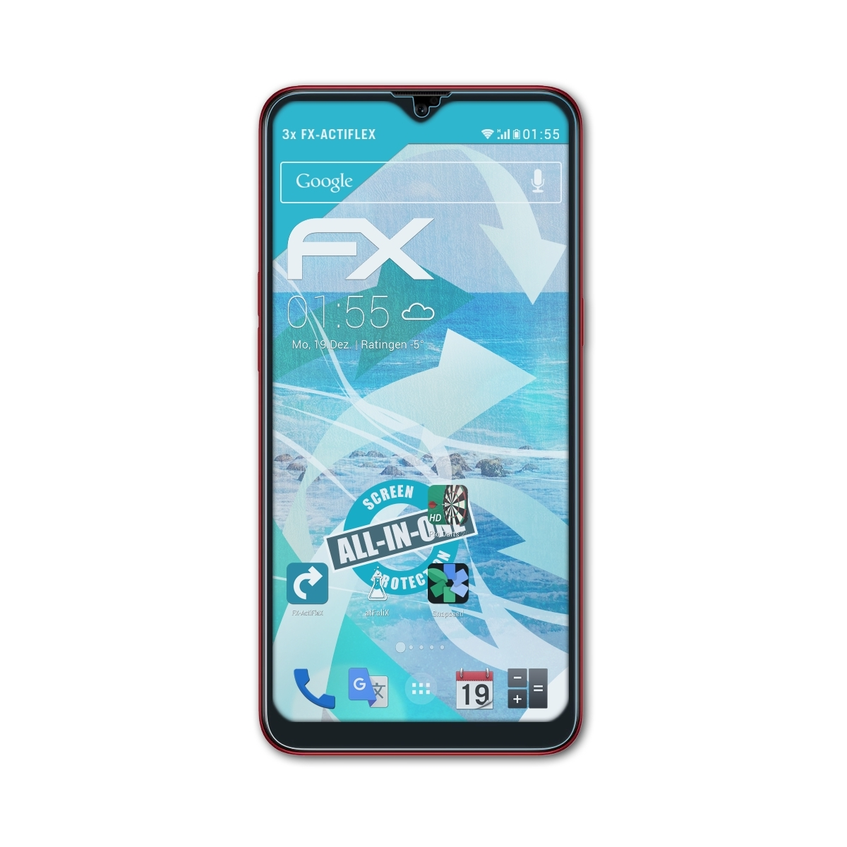 ATFOLIX 3x FX-ActiFleX A10s) Displayschutz(für Galaxy Samsung