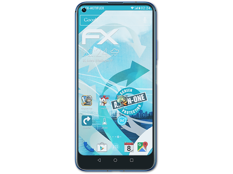 ATFOLIX 3x Huawei 5T) Nova Displayschutz(für FX-ActiFleX