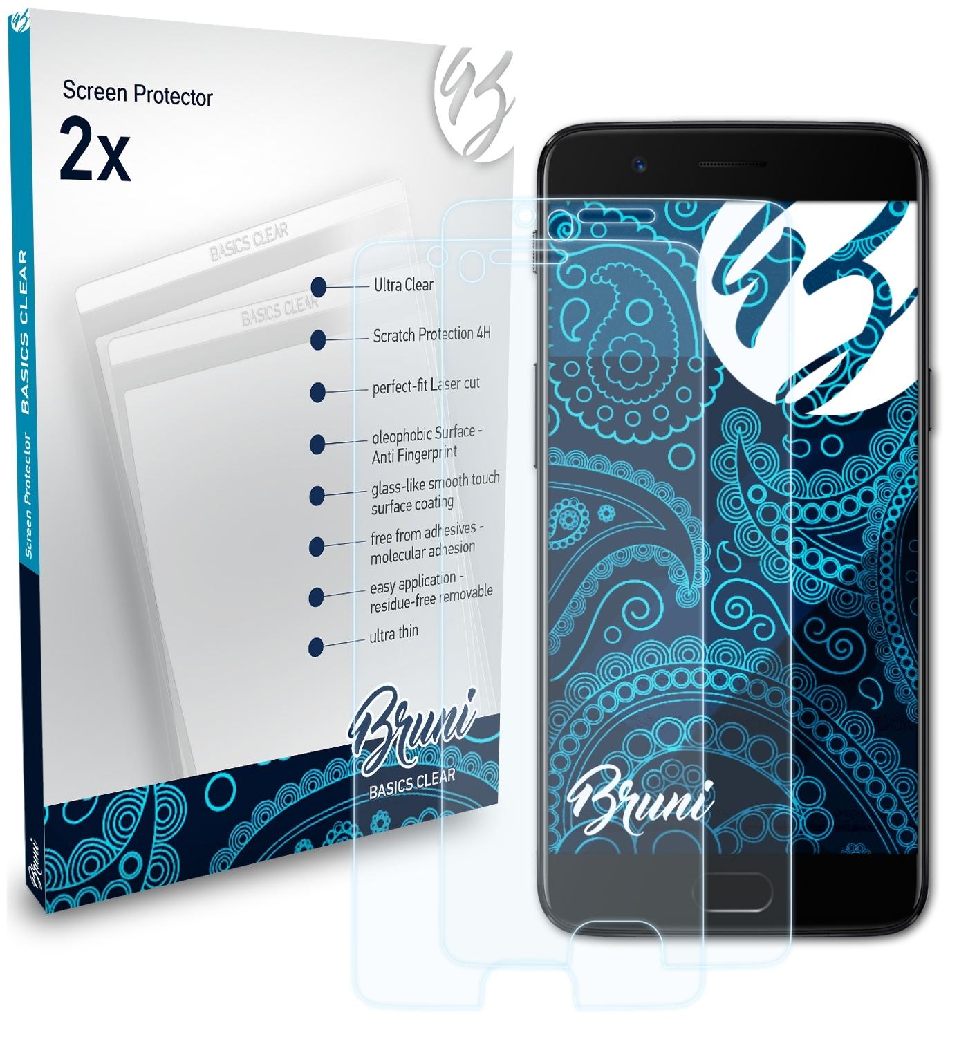 BRUNI 2x Basics-Clear 5) Schutzfolie(für OnePlus