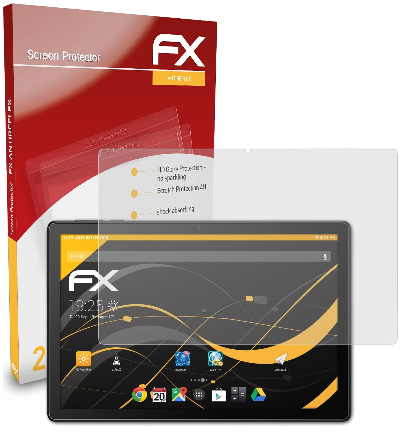 (2020)) Alcatel 3T10 FX-Antireflex Displayschutz(für 2x ATFOLIX