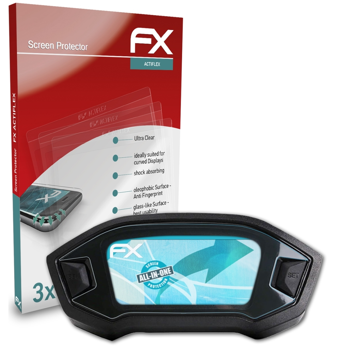ATFOLIX 3x FX-ActiFleX Displayschutz(für Honda 600 CBR F/RR)