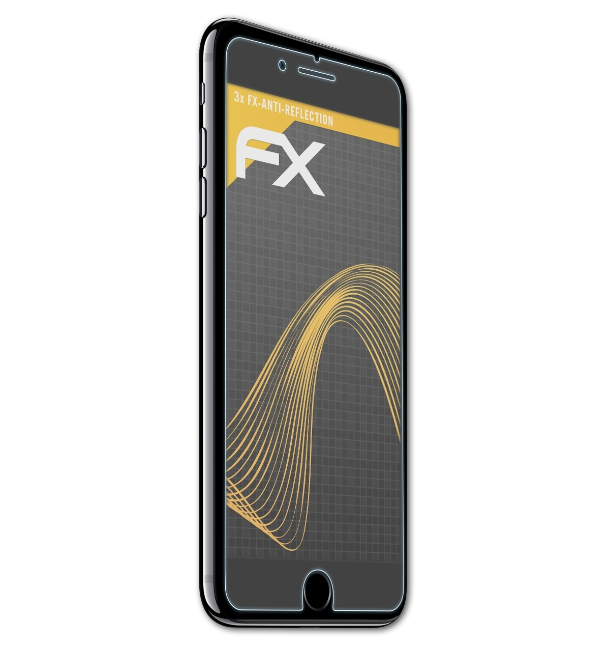 ATFOLIX 3x / Plus (Front)) Apple iPhone FX-Antireflex Displayschutz(für 7 8 Plus