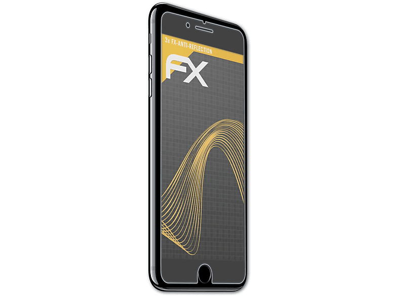 ATFOLIX 3x / Plus (Front)) Apple iPhone FX-Antireflex Displayschutz(für 7 8 Plus