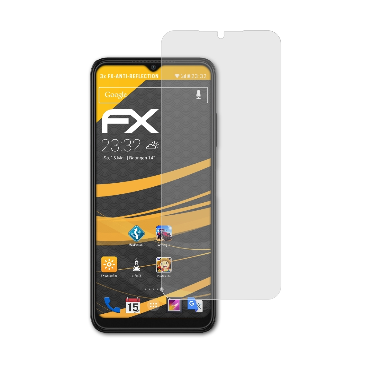 ATFOLIX 3x FX-Antireflex A22 Samsung Displayschutz(für Galaxy 5G)