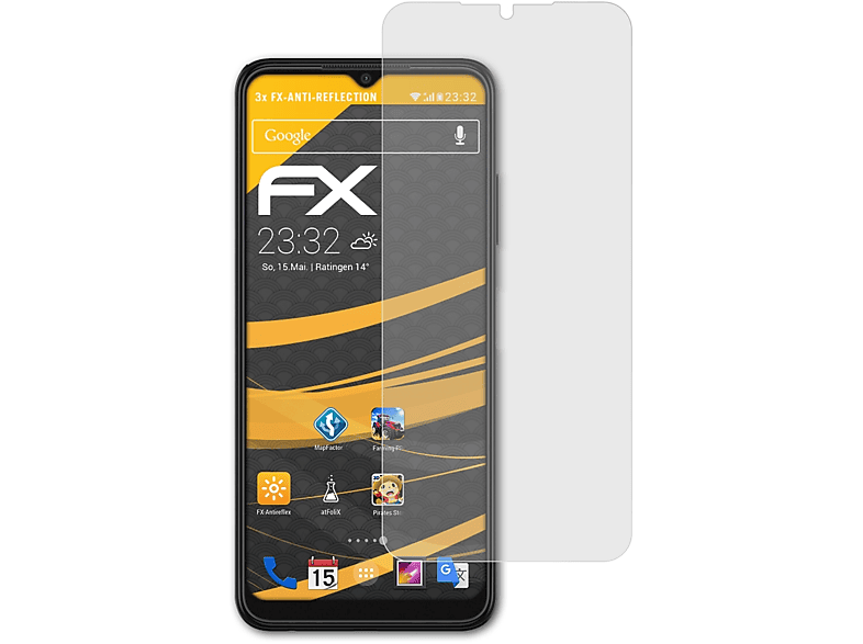 ATFOLIX 3x FX-Antireflex Displayschutz(für Samsung 5G) Galaxy A22