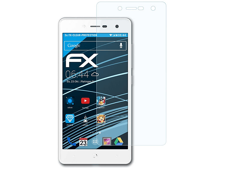 ATFOLIX 3x FX-Clear Displayschutz(für L7) ZTE Blade