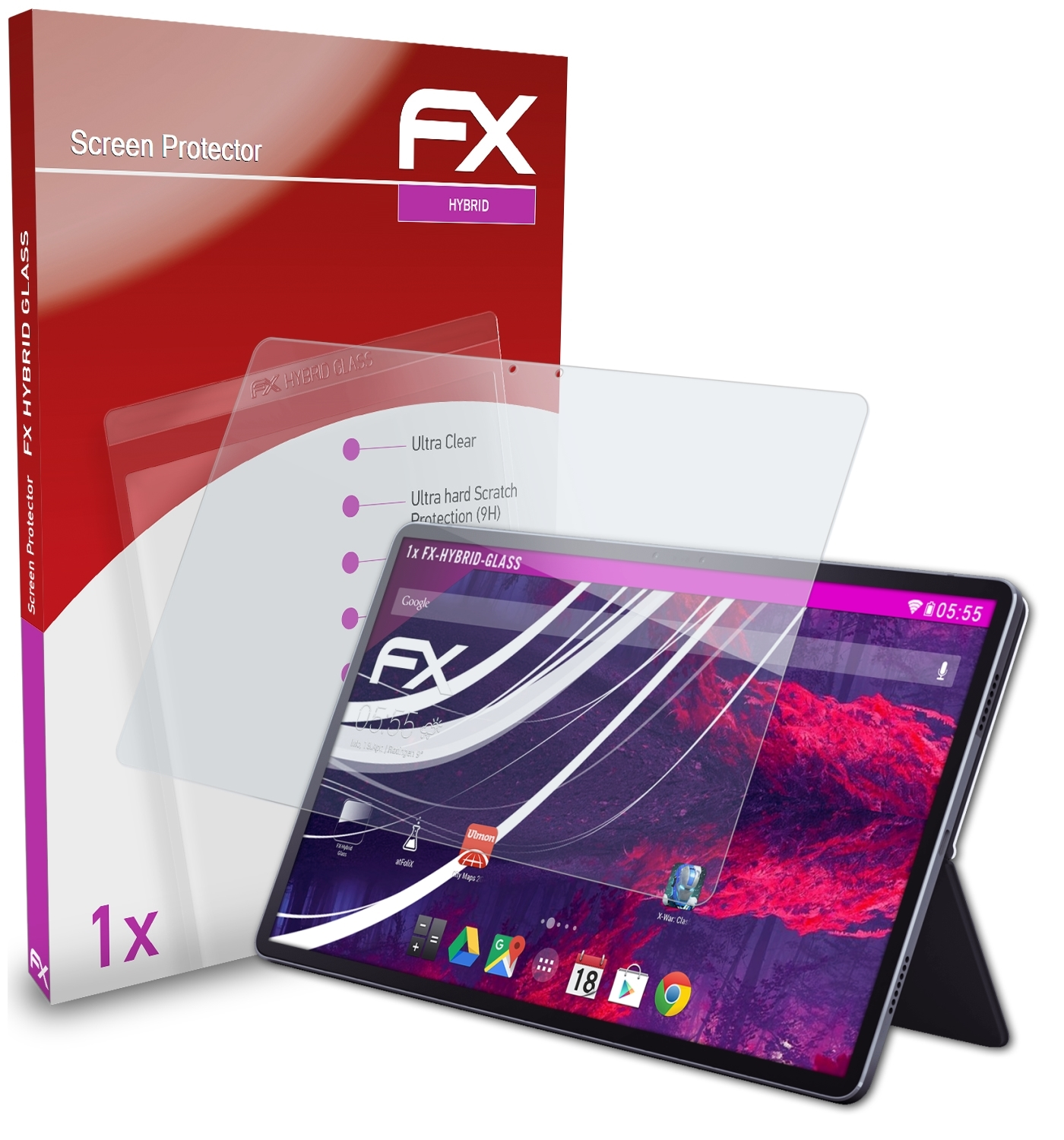 ATFOLIX Pro) FX-Hybrid-Glass Tab P11 Lenovo Schutzglas(für