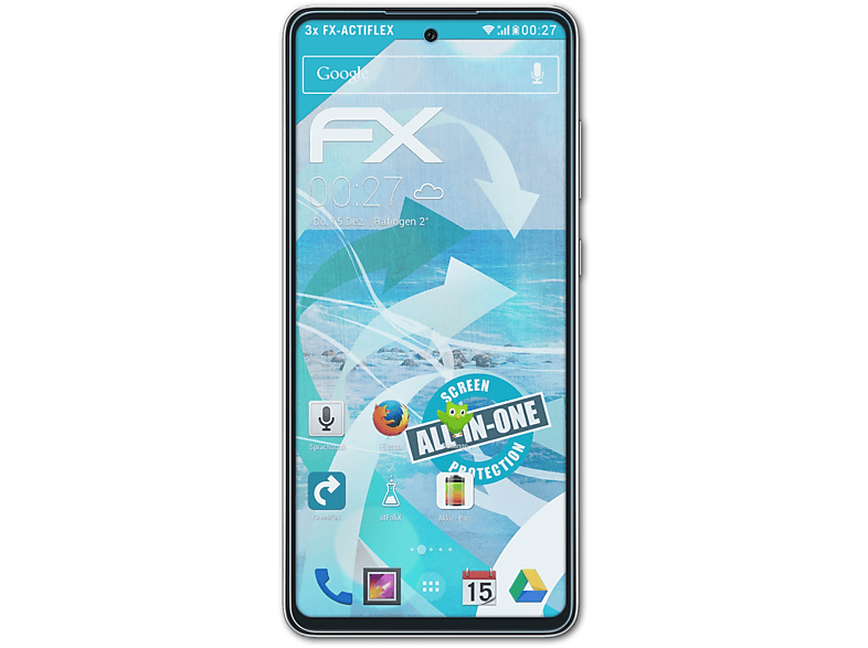 ATFOLIX 3x Displayschutz(für FX-ActiFleX Samsung A72) Galaxy
