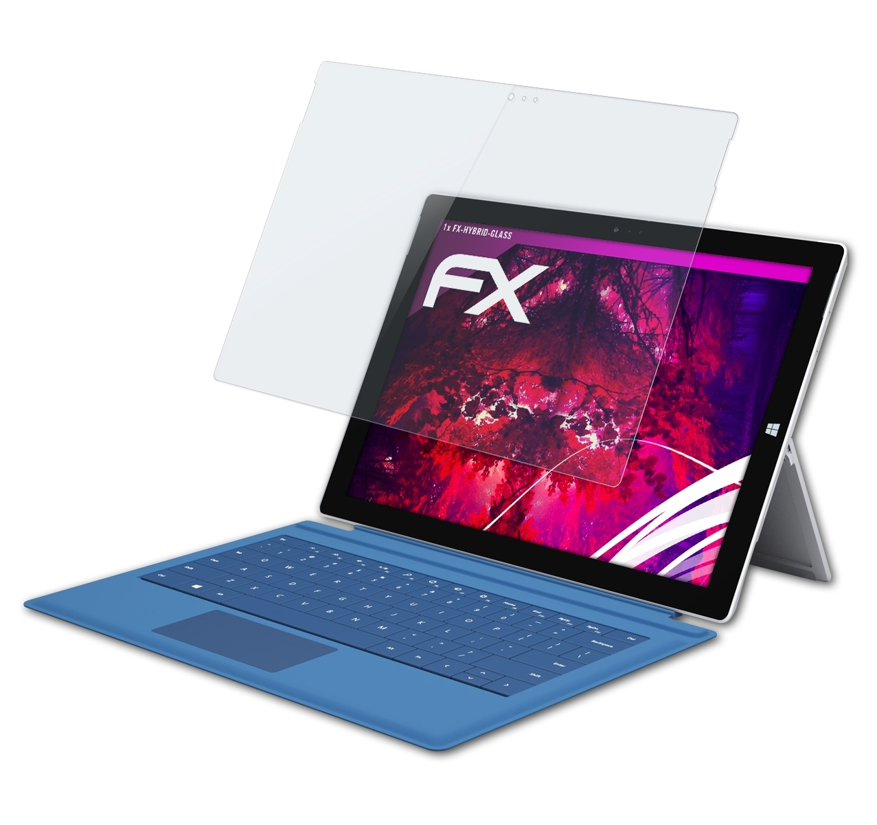 Microsoft Surface Schutzglas(für FX-Hybrid-Glass ATFOLIX 3) Pro