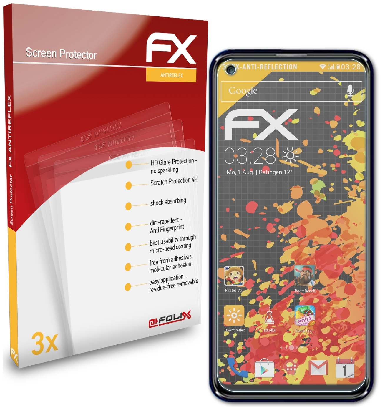 ATFOLIX 3x FX-Antireflex Displayschutz(für LG W41 Pro)