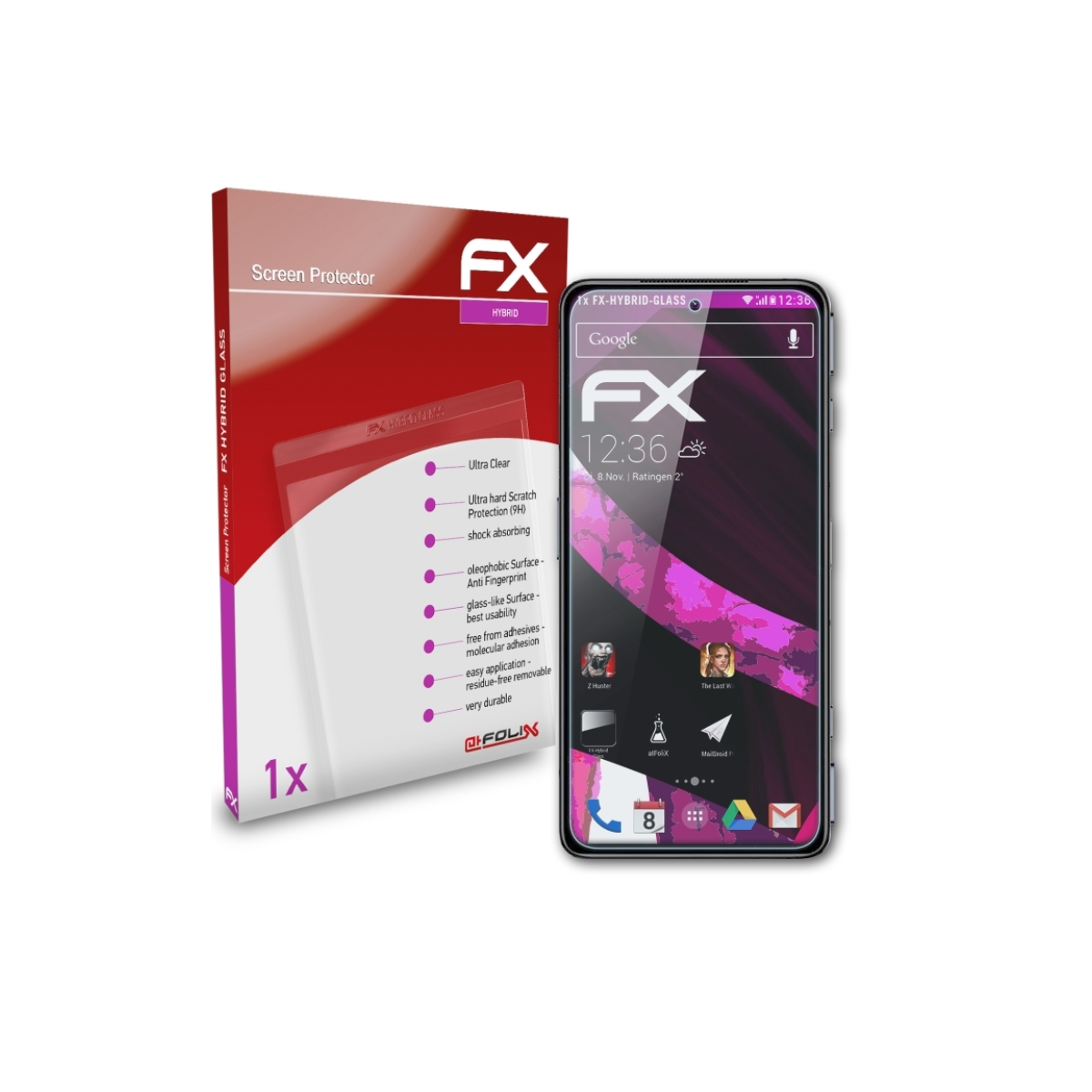 Pro) FX-Hybrid-Glass Black ATFOLIX Xiaomi Schutzglas(für Shark 4S