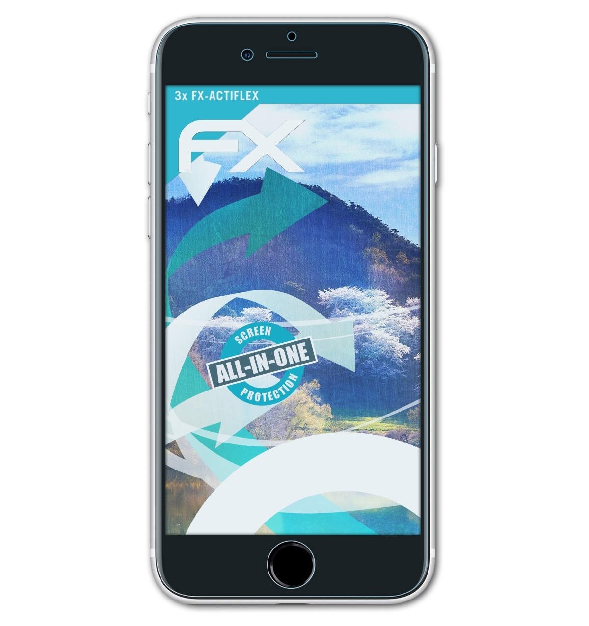 ATFOLIX 3x FX-ActiFleX Displayschutz(für Apple SE (2020)) iPhone