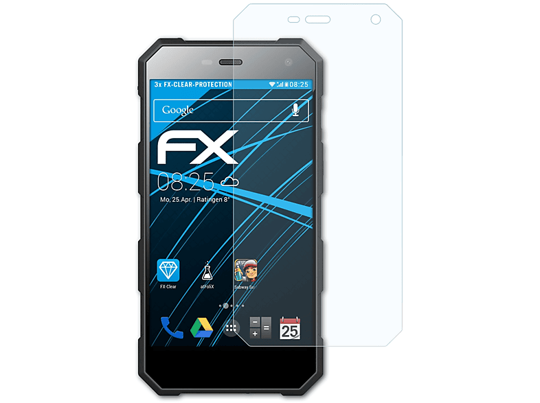 Pro) Displayschutz(für S10 ATFOLIX Nomu FX-Clear 3x