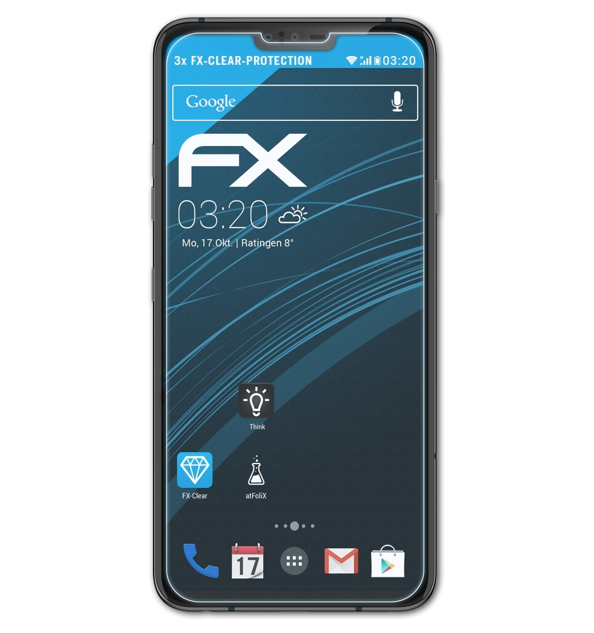 V40 FX-Clear 3x ATFOLIX ThinQ) LG Displayschutz(für