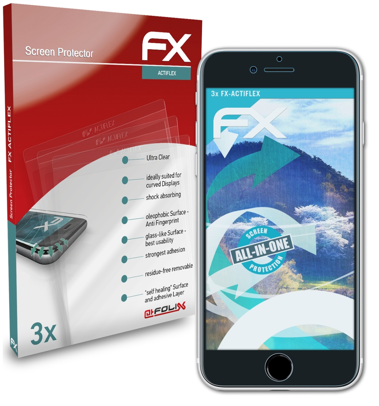ATFOLIX 3x FX-ActiFleX (2020)) SE iPhone Apple Displayschutz(für