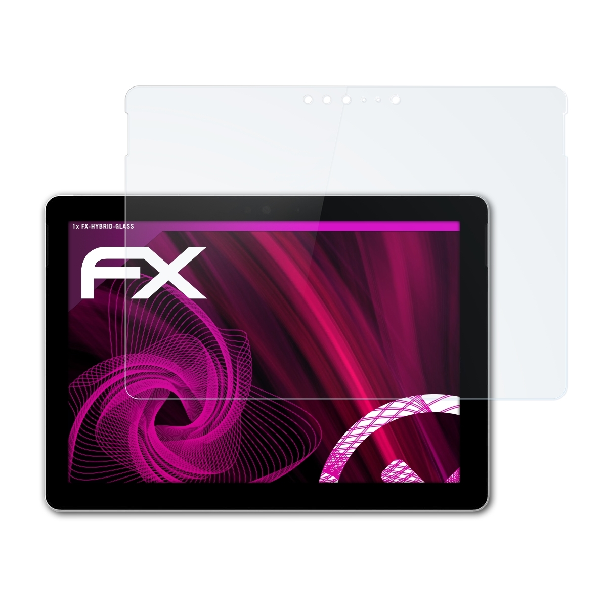 Microsoft Surface FX-Hybrid-Glass Go) ATFOLIX Schutzglas(für