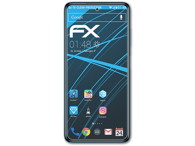 ATFOLIX 3x FX-Clear Displayschutz(für Xiaomi Poco X3)