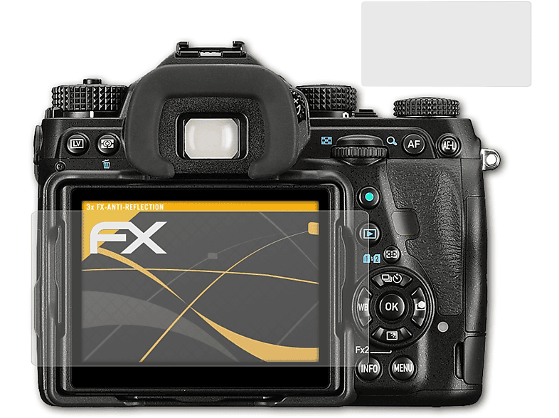 Pentax FX-Antireflex 3x II) Mark K-1 Displayschutz(für Ricoh ATFOLIX
