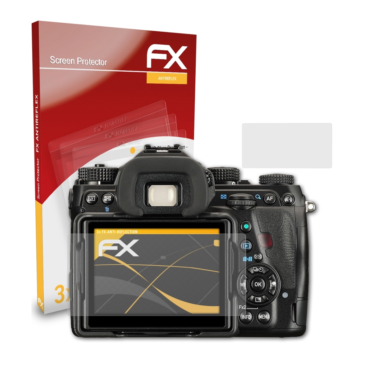 3x II) Mark K-1 FX-Antireflex Ricoh Pentax ATFOLIX Displayschutz(für
