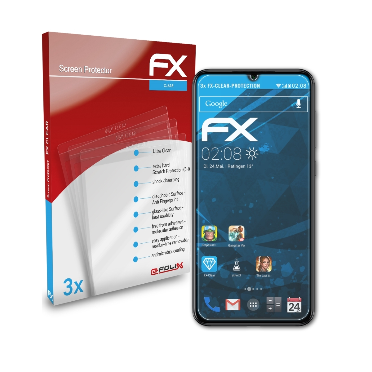 ATFOLIX 3x FX-Clear Displayschutz(für Xiaomi 9 SE) Mi