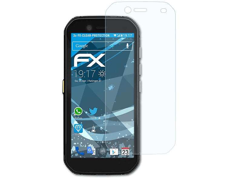 ATFOLIX Caterpillar 3x FX-Clear Displayschutz(für S32) CAT