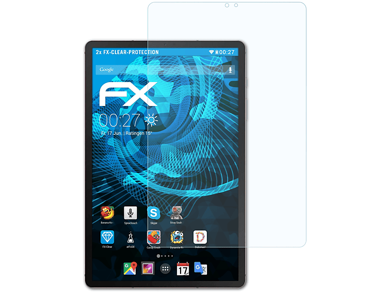 ATFOLIX Tab Galaxy S6) Samsung FX-Clear Displayschutz(für 2x