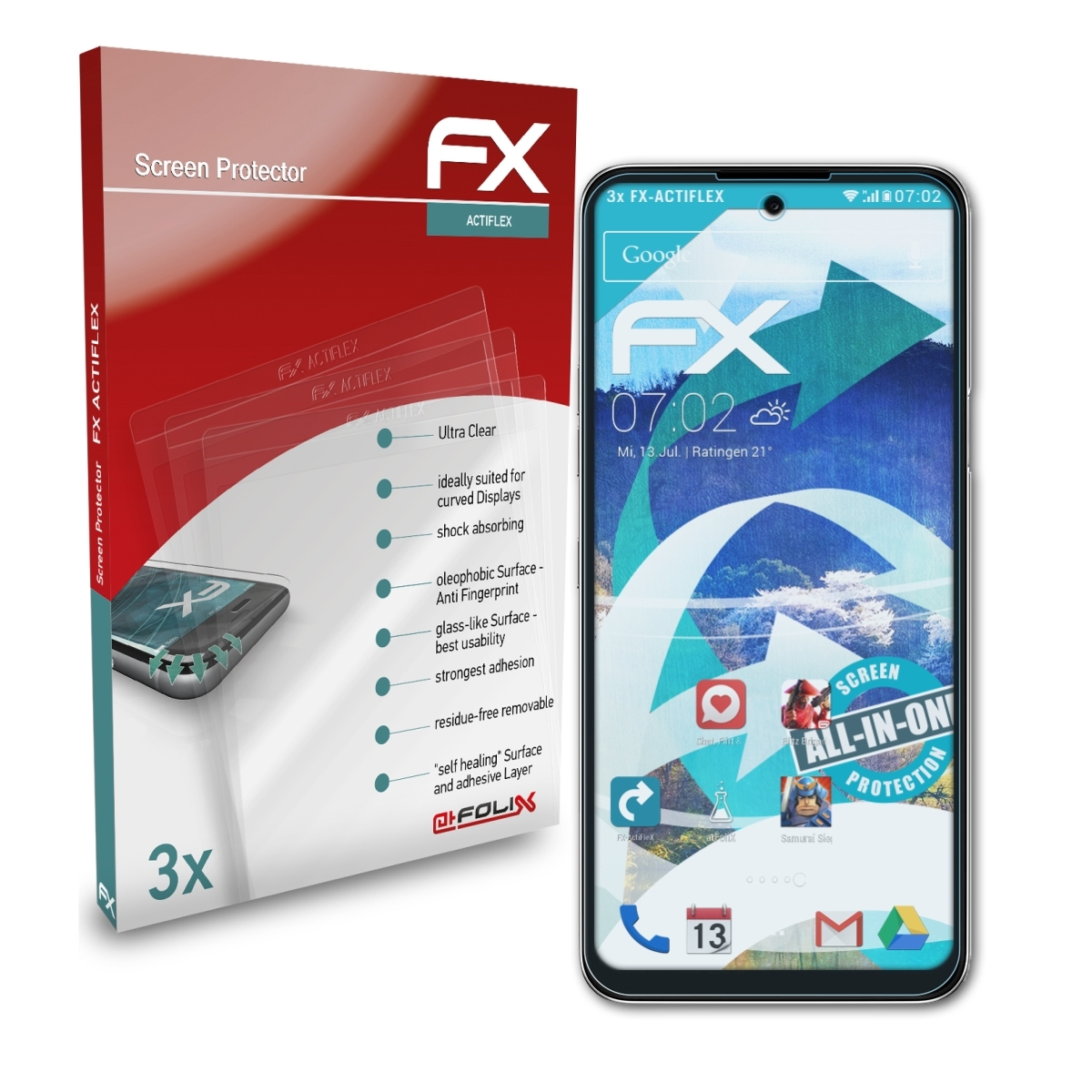 ATFOLIX 3x FX-ActiFleX Displayschutz(für LG K52)