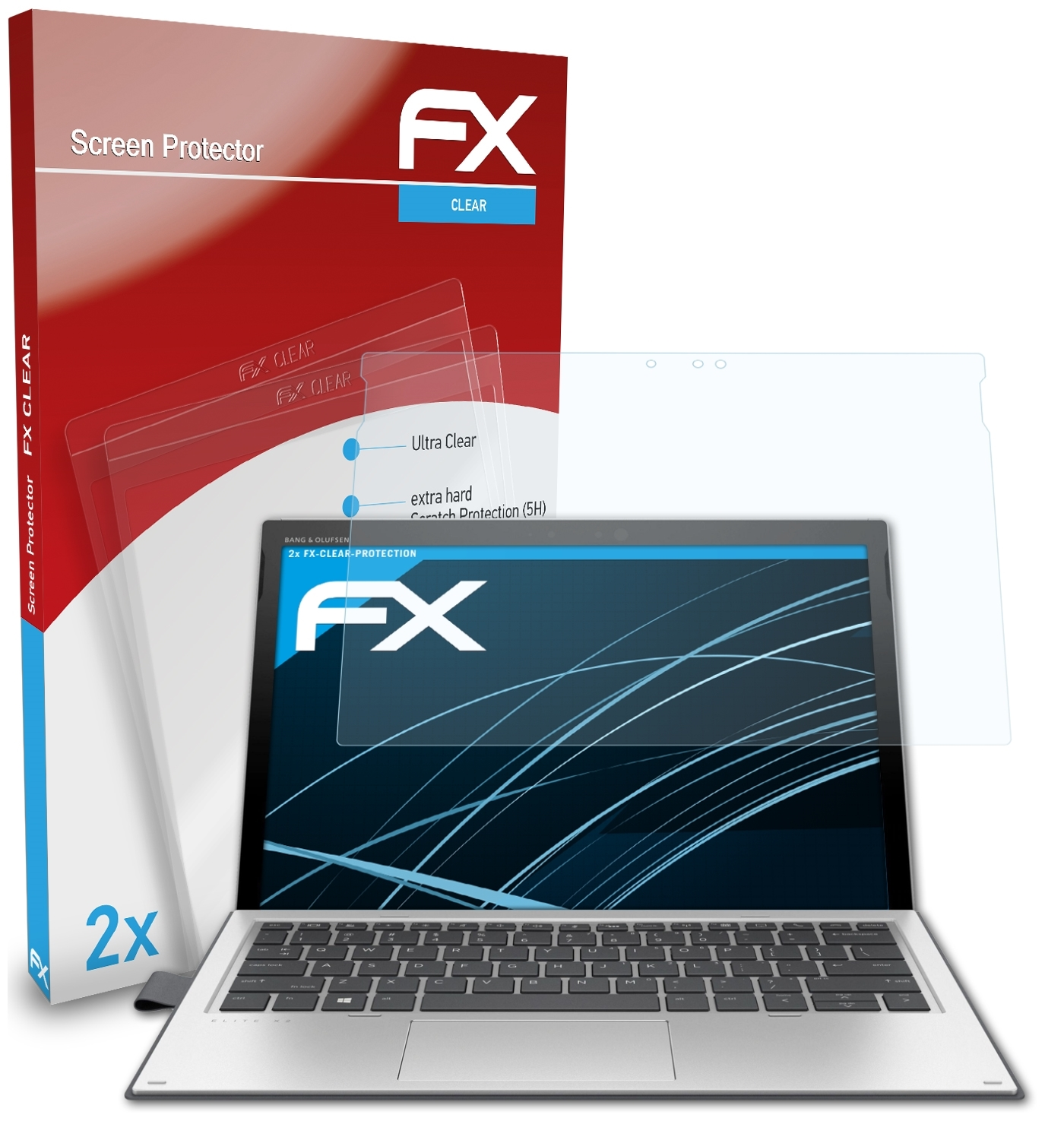 ATFOLIX 2x 1013 FX-Clear Displayschutz(für Elite HP G3) x2