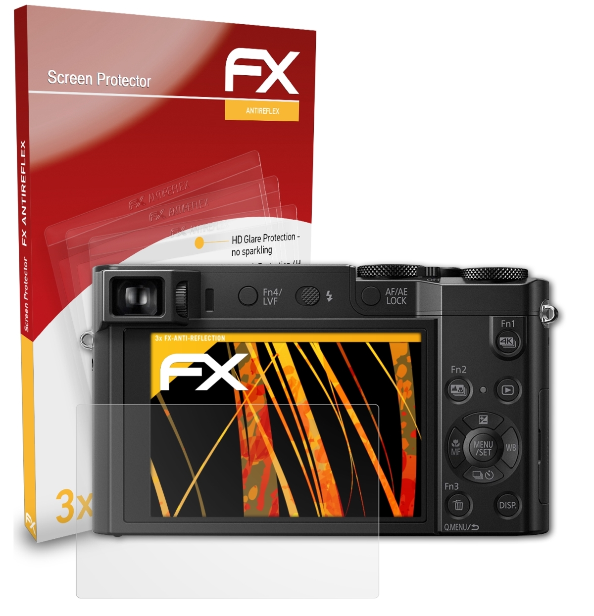 Lumix 3x DMC-TZ101) Panasonic ATFOLIX FX-Antireflex Displayschutz(für