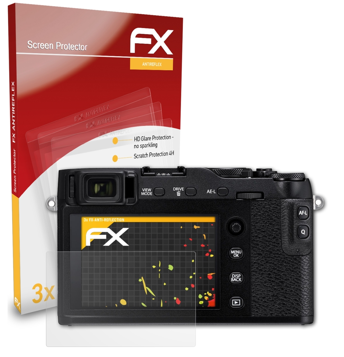 ATFOLIX FX-Antireflex X-E3) Displayschutz(für Fujifilm 3x