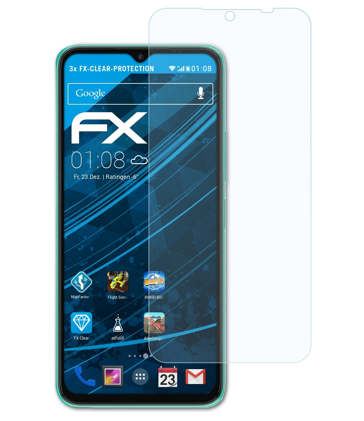 ATFOLIX 3x UMiDigi 5) FX-Clear Displayschutz(für Power