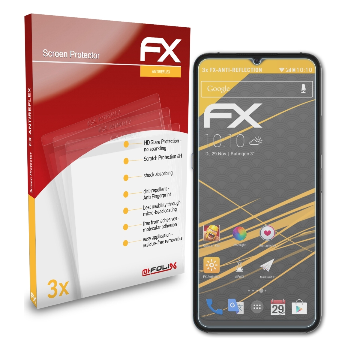 ATFOLIX 3x FX-Antireflex Displayschutz(für A11) UMiDigi