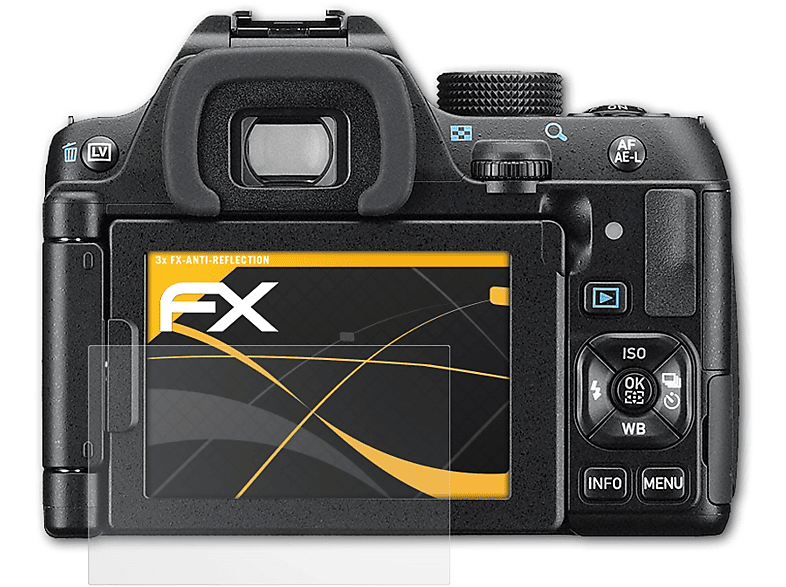 Ricoh 3x Displayschutz(für Pentax K-70) ATFOLIX FX-Antireflex