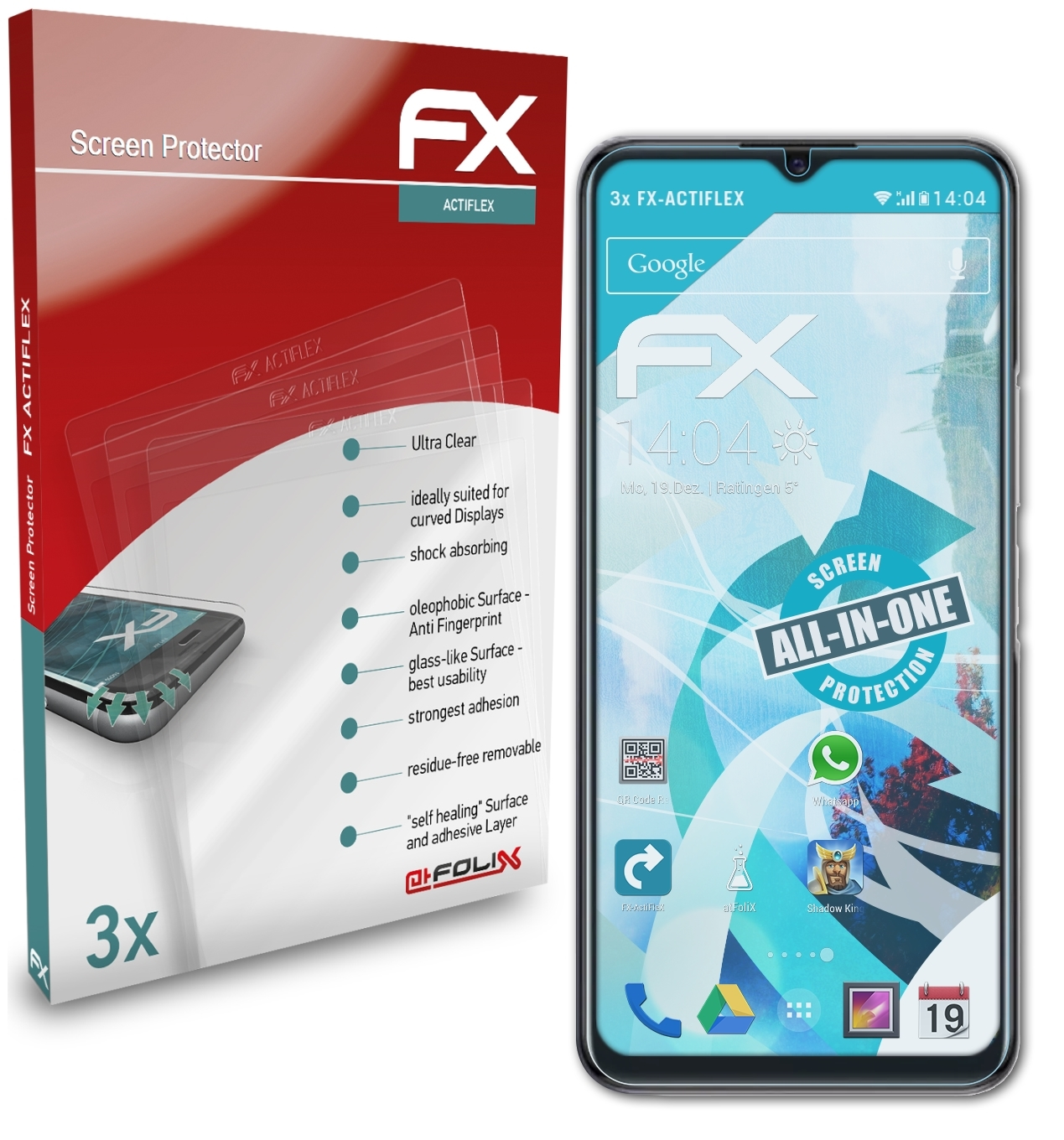 3x FX-ActiFleX Y53s) ATFOLIX Displayschutz(für Vivo