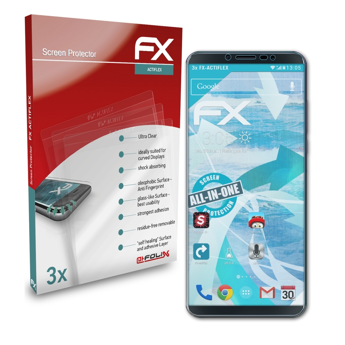 ATFOLIX 3x FX-ActiFleX Displayschutz(für Cubot X19)