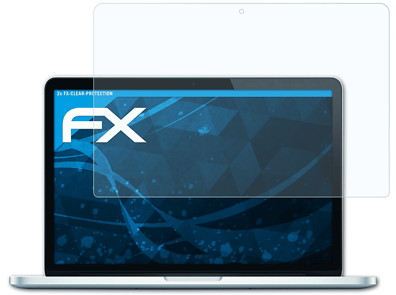 ATFOLIX 2x FX-Clear Displayschutz(für Apple MacBook Pro 13,3 Retina)