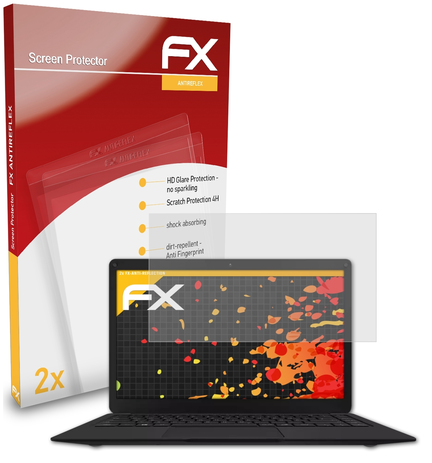 ATFOLIX 2x Displayschutz(für (PA4128DV)) S132 Peaq FX-Antireflex PNB