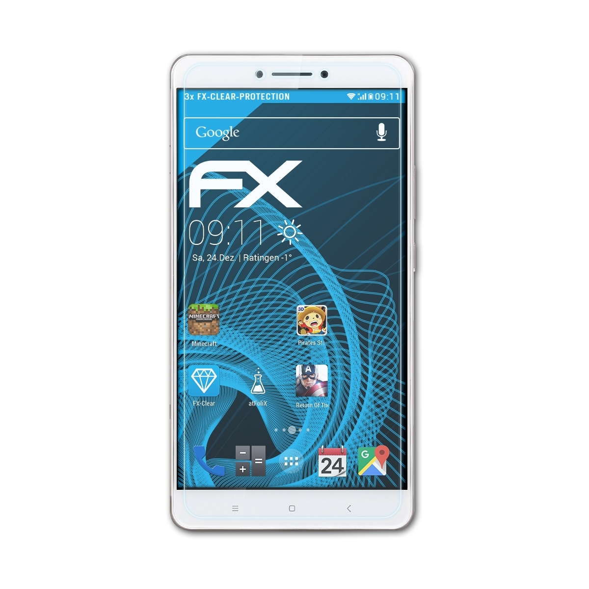 Max FX-Clear Xiaomi Displayschutz(für Mi 3x 2) ATFOLIX