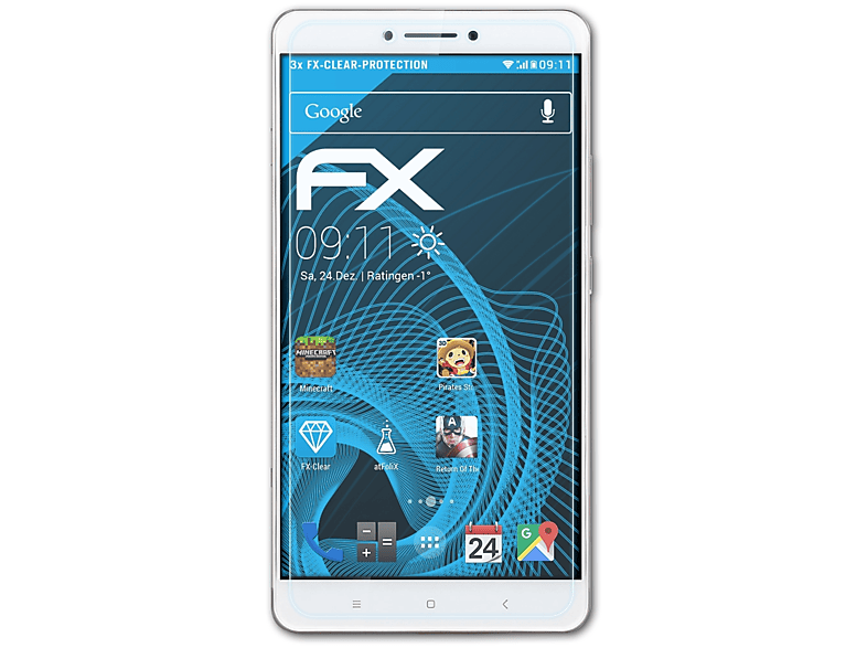 Max FX-Clear Xiaomi Displayschutz(für Mi 3x 2) ATFOLIX